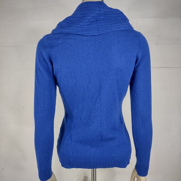 Antonio Melani blue 100% Cashmere Cowl Neck pullover sweater ladies XS - Picture 4 of 7